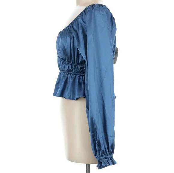 Altar'd State Gathered Sapphire Top - Picture 3 of 4